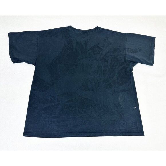 Vintage 1993 Wolf T-Shirt Black XL Big Face Animal Nature Forest Single Stitch - Picture 2 of 8